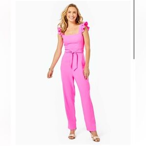 NWT Lilly Pulitzer Eppley Jumpsuit in Prosecco Pink